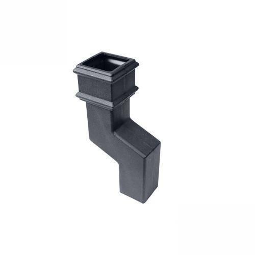 Product image for Cascade Cast Iron Style 150mm Square Downpipe Offset Bend - Grey