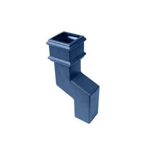 Product image for Cascade Cast Iron Style 150mm Square Downpipe Offset Bend - Blue