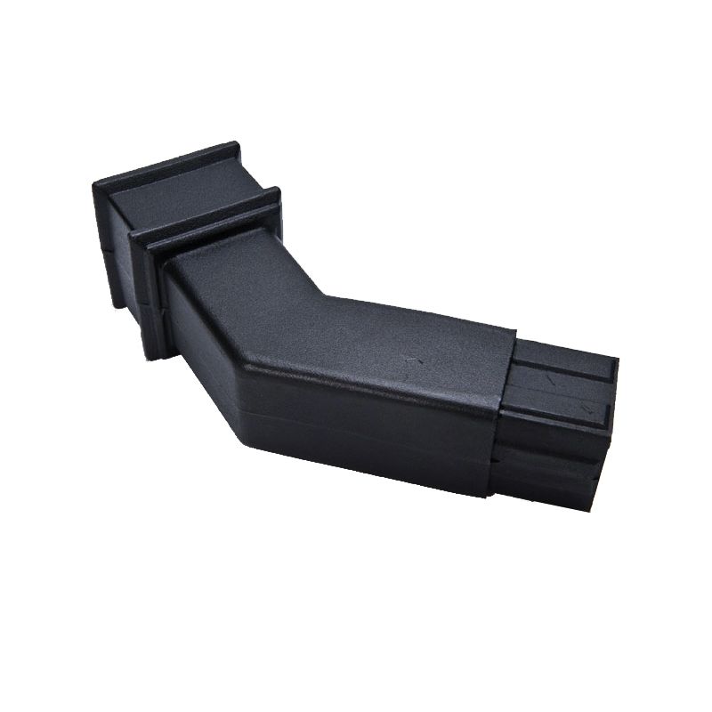 Product image for Cast Iron Style Square Downpipe 65mm 112.5dg Bend - Anthracite Grey