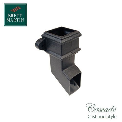 Product image for Cascade Cast Iron Style 65mm Anti-Splash Shoe With Lugs - Black