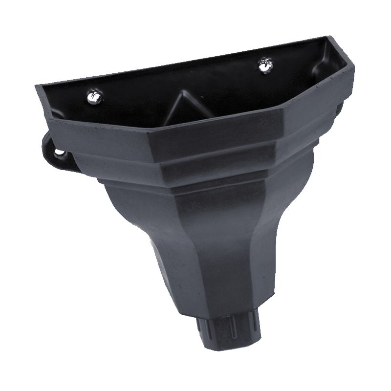 Product image for Cast Iron Style Ogee Hopper Head 68mm Downpipe - Anthracite