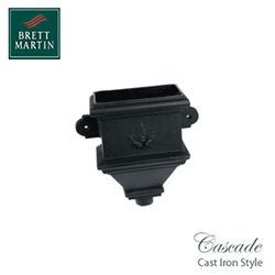 Product image for Cascade Cast Iron Style 105mm Bath Hopper Plain (Black)