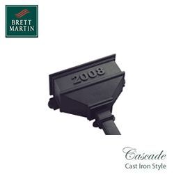 Image of Cascade Cast Iron Style 65mm & 68mm Long Hopper Dated (Black)