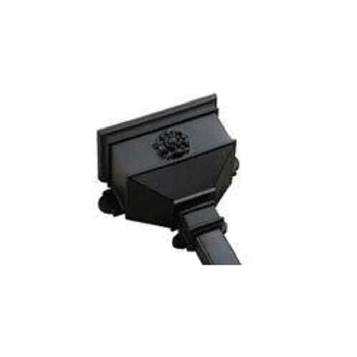 Product image for Cascade Cast Iron Style 65mm & 68mm Long Hopper Tudor Rose (Black)