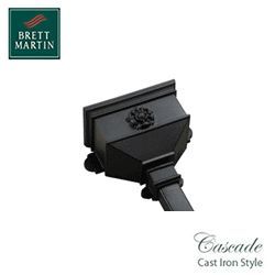 Product image for Cascade Cast Iron Style 65mm & 68mm Hopper With Tudor Rose (Black)