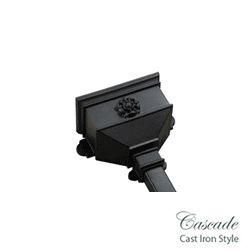 Product image for Cascade Cast Iron Style 65mm & 68mm Hopper With Tudor Rose (Black)