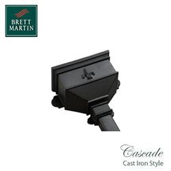 Image of Cascade Cast Iron Style 65mm & 68mm Small Hopper Fleur De Lys (Black)