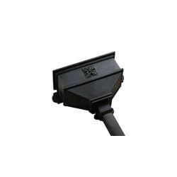 Product image for Cascade Cast Iron Style 65mm & 68mm Long Hopper Four Leaf Square Grey