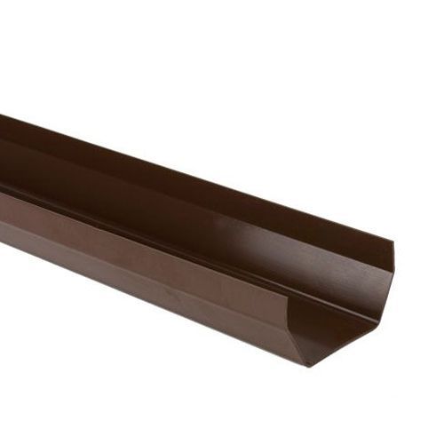 Product image for Brett Martin Plastic Guttering Square Style 2m Length 114mm - Brown