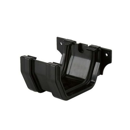 Product image for Brett Martin Plastic Guttering Square Style Union Bracket 114mm - Black