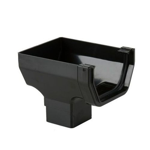 Product image for Brett Martin Plastic Guttering Square Style Stopend Outlet 114mm - Black