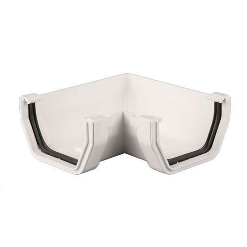Product image for Brett Martin Plastic Guttering Square Style 90 Degree Angle 114mm - White