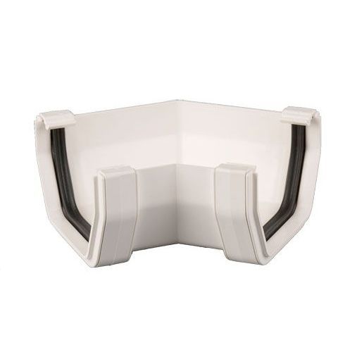 Product image for Brett Martin Plastic Guttering Square Style 135 Degree Angle 114mm - White