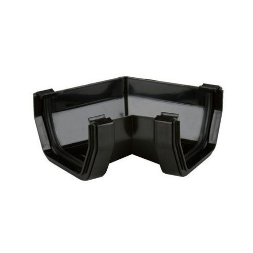 Product image for Brett Martin Plastic Guttering Square Style 120 Degree Angle 114mm - Black