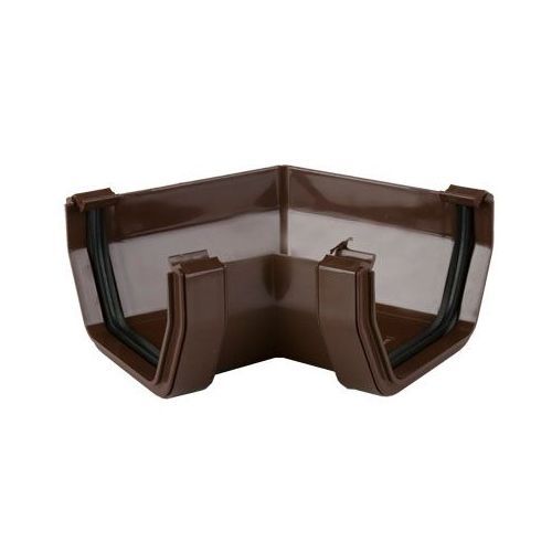 Product image for Brett Martin Plastic Guttering Square Style 120 Degree Angle 114mm - Brown