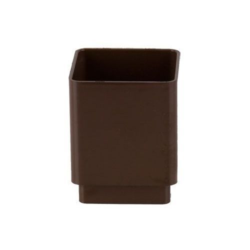Product image for Brett Martin Plastic Guttering Square Downpipe Connector 65mm - Brown