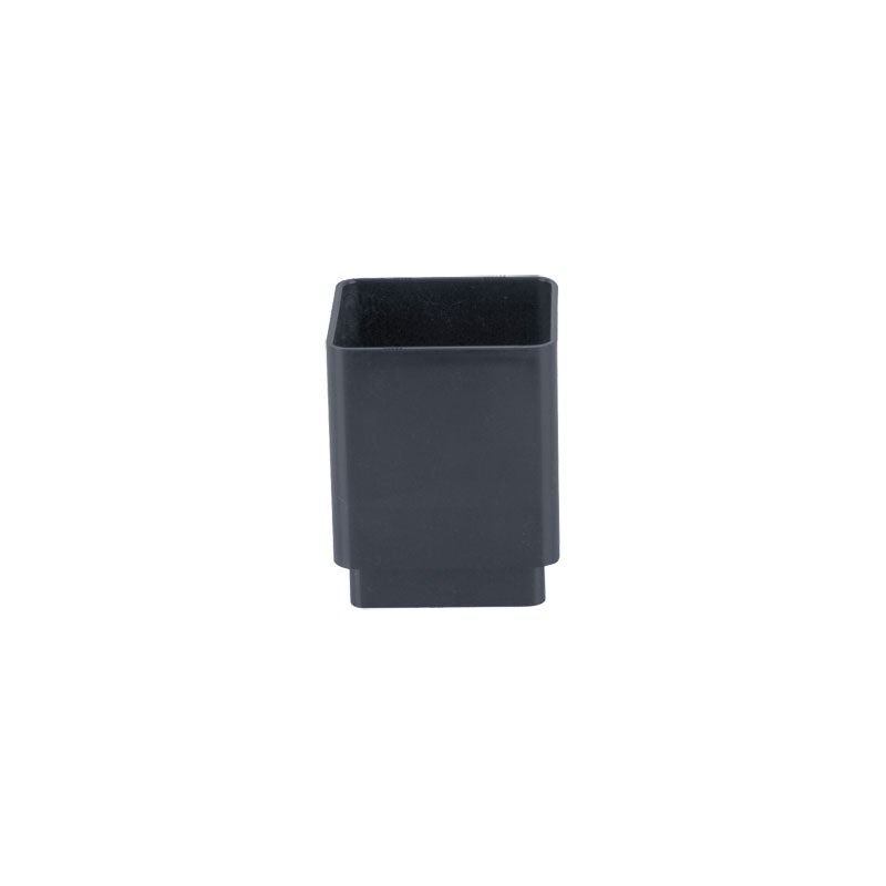 Product image for Brett Martin Plastic Guttering Square Downpipe Connector Anthracite Grey - 65mm
