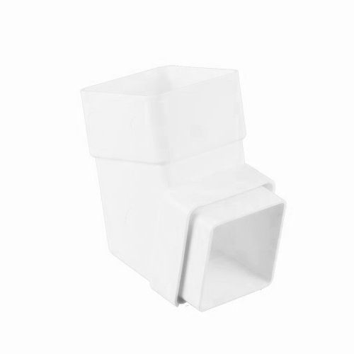 Product image for Brett Martin Plastic Guttering Square Downpipe 112.5 Dg Offset Bend - Arctic White