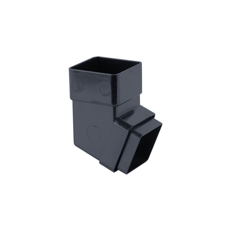 Product image for Brett Martin Plastic Guttering Square Downpipe Anthracite Grey 112.5 Degree Offset Bend