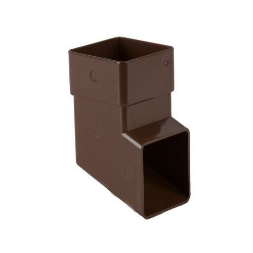 Product image for Brett Martin Plastic Guttering Square Downpipe Shoe 65mm - Brown