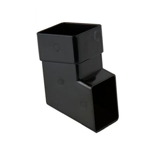 Product image for Brett Martin Plastic Guttering Square Downpipe Shoe 65mm - Black