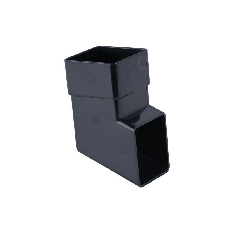 Product image for Brett Martin Plastic Guttering Square Downpipe Shoe Anthracite Grey - 65mm