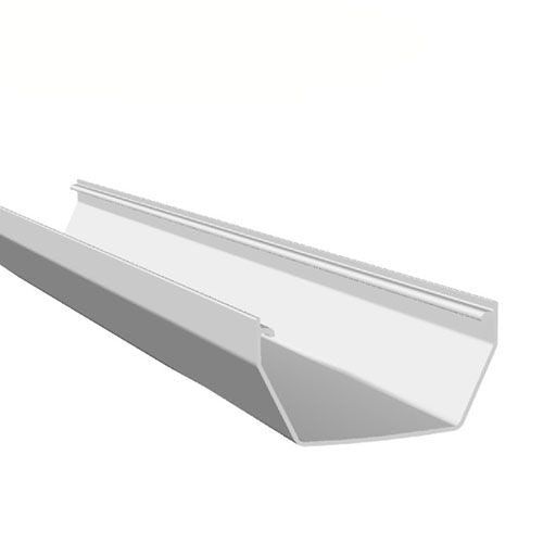 Product image for Freeflow 114mm Square Style Plastic Guttering 4 Metre Length - White