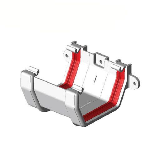 Product image for Freeflow Square Style Plastic Guttering Union Bracket - White