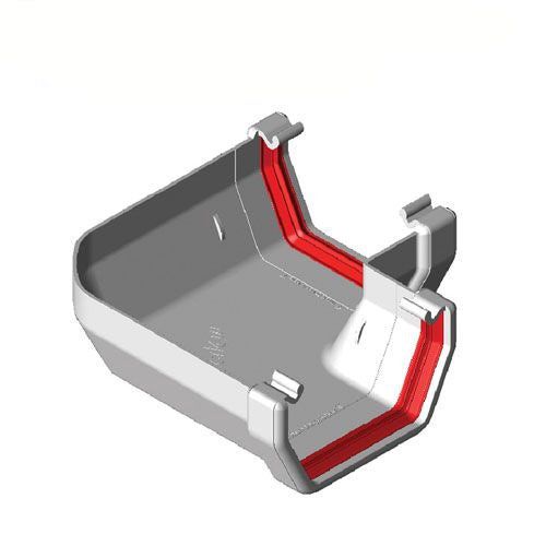 Product image for Freeflow 90 Degree Square Style Plastic Guttering Angle - White
