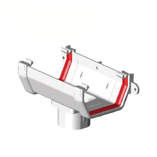 Product image for Freeflow Square Style Plastic Guttering Running Outlet - White