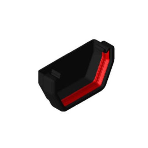 Product image for Freeflow Square Style Plastic Guttering External Stopend - Black