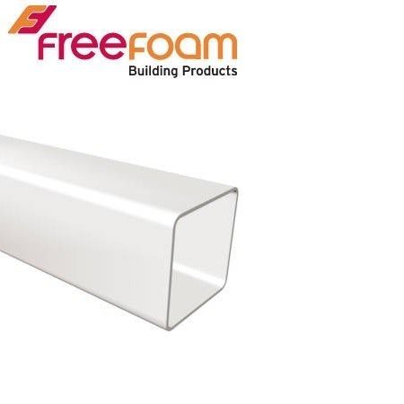 Product image for Freeflow Square Plastic Downpipe 5.5m x 65mm - Caramel