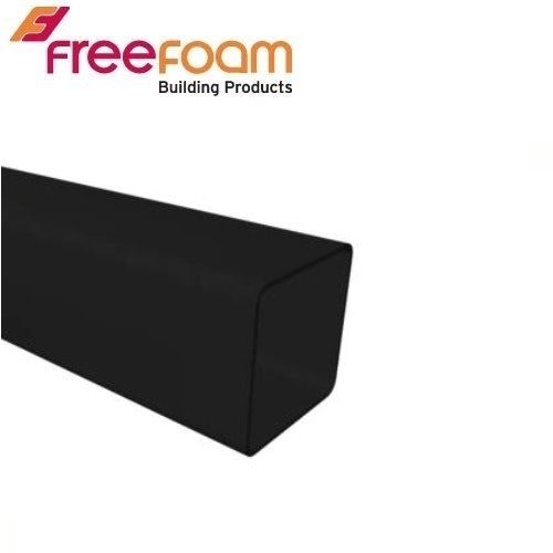 Product image for Freeflow Square Plastic Downpipe 4m Length 65mm - Black