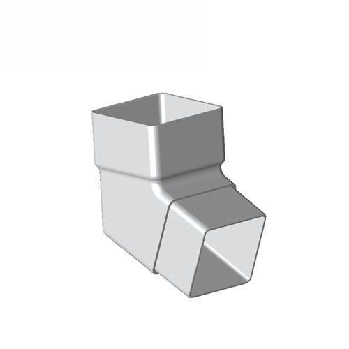 Product image for Square Plastic Downpipe 112.5 Degree Offset Bend - White