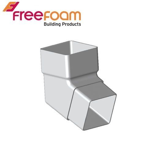 Product image for Square Plastic Downpipe 112.5 Degree Offset Bend - Caramel