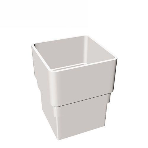 Product image for Square Plastic White Downpipe Connector