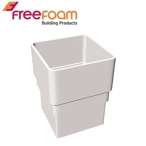 Product image for Square Plastic Downpipe Connector - Caramel
