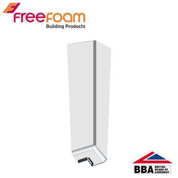 Product image for uPVC Fascia Board Corner (Square Edge) 300mm - White