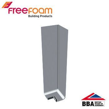 Product image for uPVC Fascia Board Corner (Square Edge) 300mm - Storm Grey