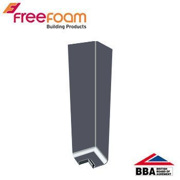 Product image for uPVC Fascia Board Corner (Square Edge) 300mm - Dark Grey