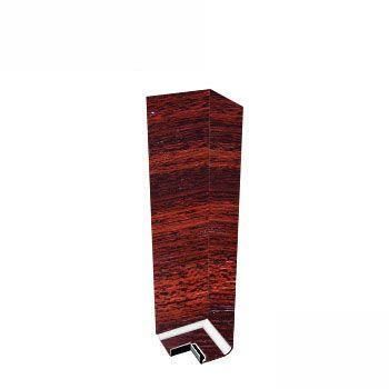 Product image for uPVC Fascia Board Corner (Square Edge) 300mm - Mahogany Woodgrain