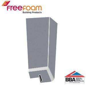 Image of uPVC Fascia Board Corner (Square Edge) 600mm - Storm Grey