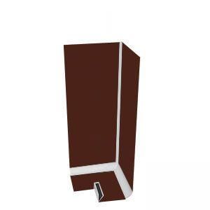 Product image for uPVC Fascia Board Corner (Square Edge) 600mm - Brown