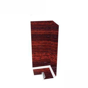 Product image for uPVC Fascia Board Corner (Square Edge) 600mm - Mahogany Woodgrain