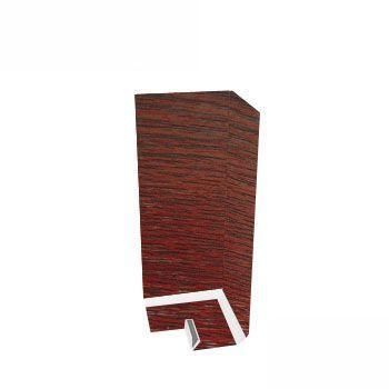 Product image for uPVC Fascia Board Corner (Square Edge) 600mm - Rosewood Woodgrain