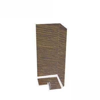 Product image for uPVC Fascia Board Corner (Square Edge) 600mm - Light Oak Woodgrain