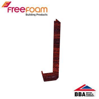 Product image for uPVC Fascia Board Joiner (Square Edge) 600mm - Mahogany
