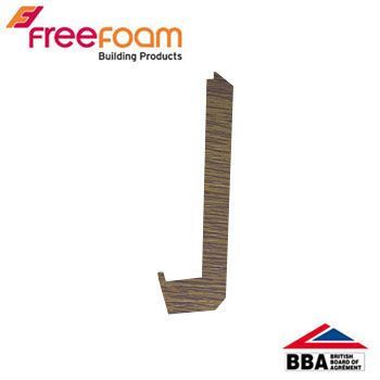 Product image for uPVC Fascia Board Joiner (Square Edge) 600mm - Light Oak