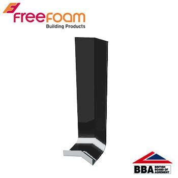 Product image for uPVC Fascia Board External Corner (Square Edged) 135d - 300mm Black
