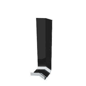 Product image for uPVC Fascia Board External Corner (Square Edged) 135d - 300mm Black